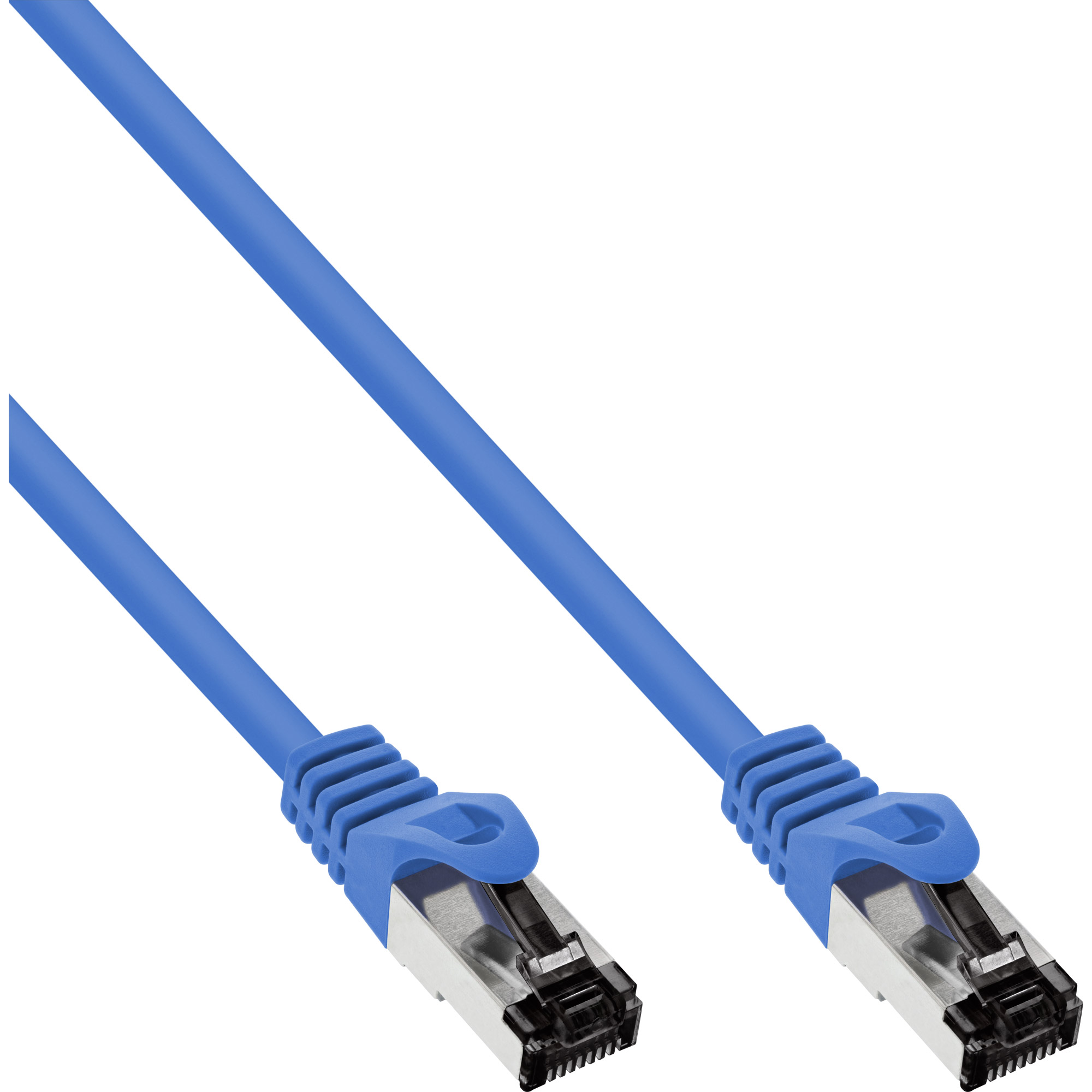 Inline® Patchkabel, S/FTP (PiMf), Cat.8.1, 2000MHz, halogenfrei, blau, 2m