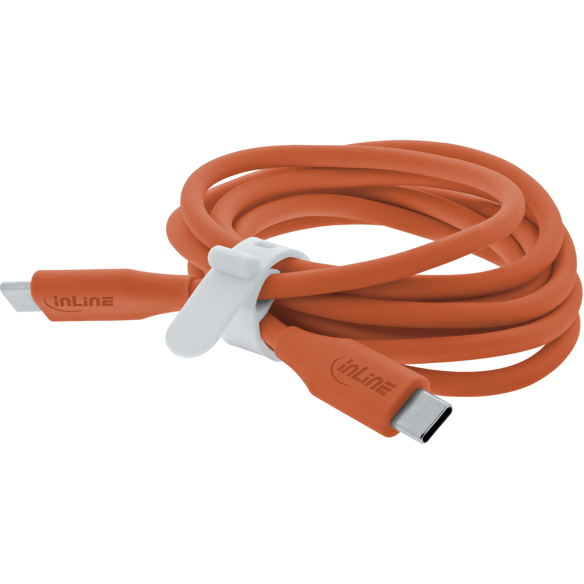 InLine® "Colour your Charge" USB-C Schnellladekabel 100W Orange 0,5m