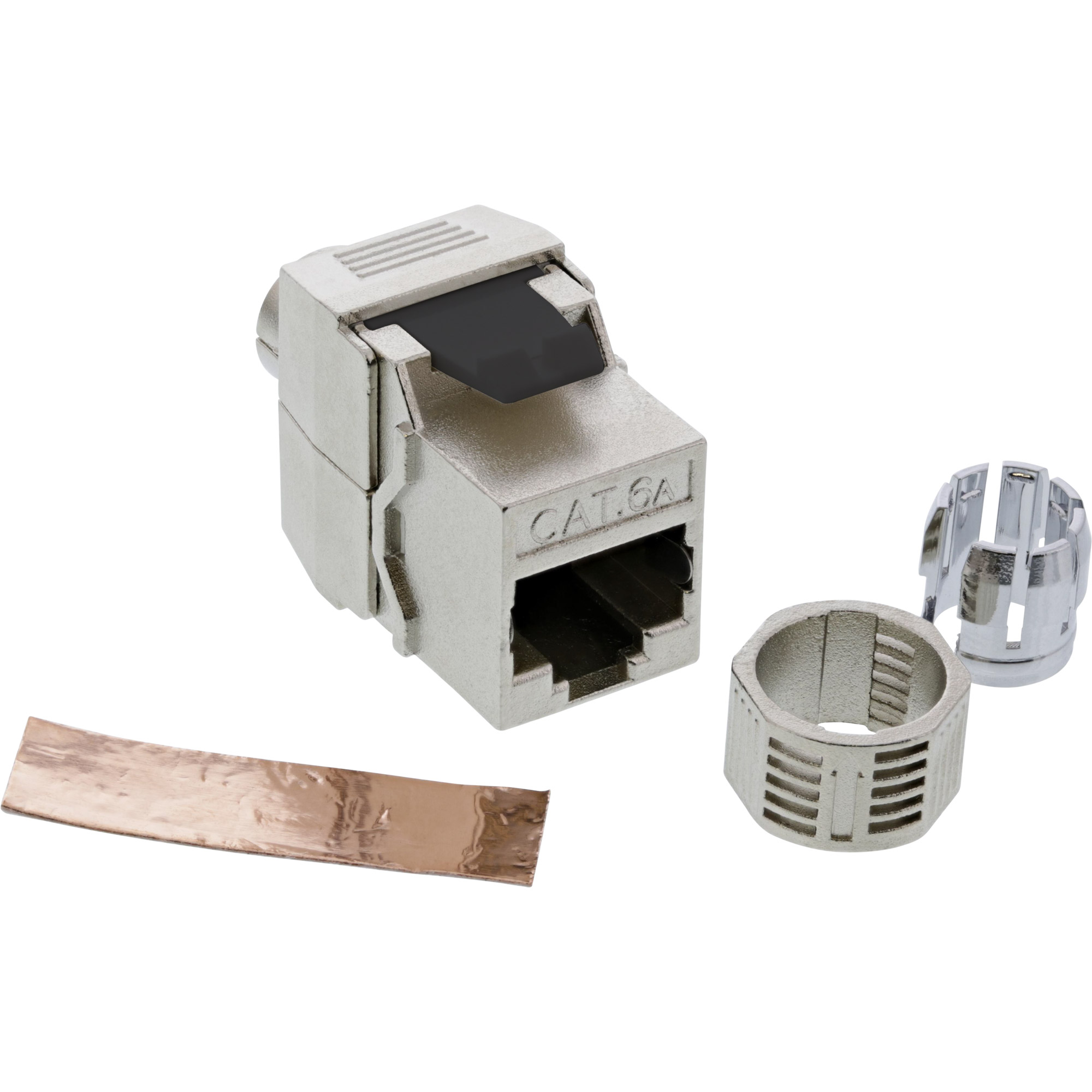 Inline® Keystone RJ45 Buchse, SNAP-In, Cat.6a, Schraubverschluss