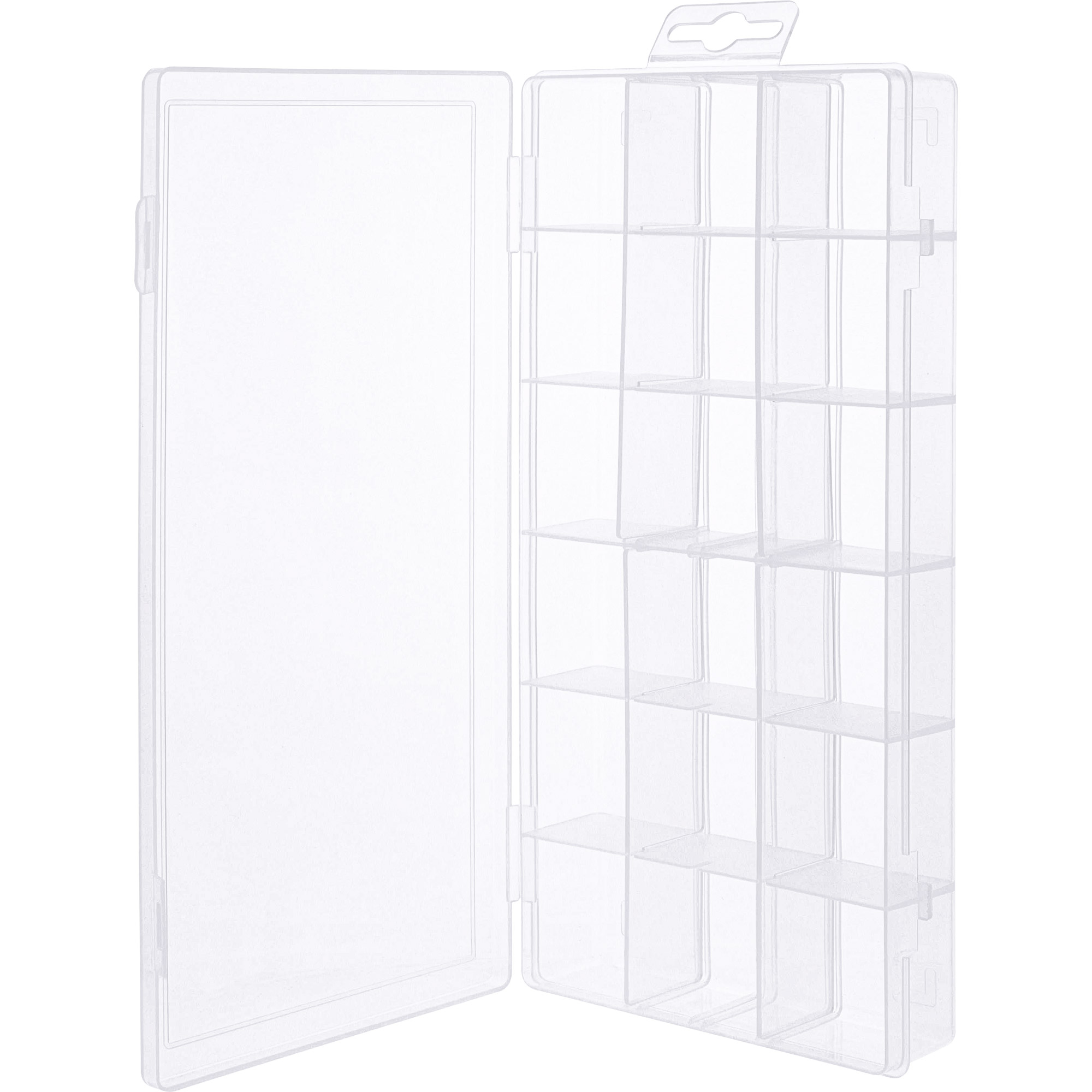 InLine® Kleinteilebox, 18 Fächer, Abmessungen: 207x110x27mm, transparent