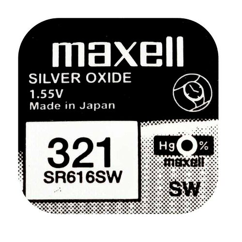 1x SR616SW SR65 321 Silberoxid Batterie Maxell 1,55 V
