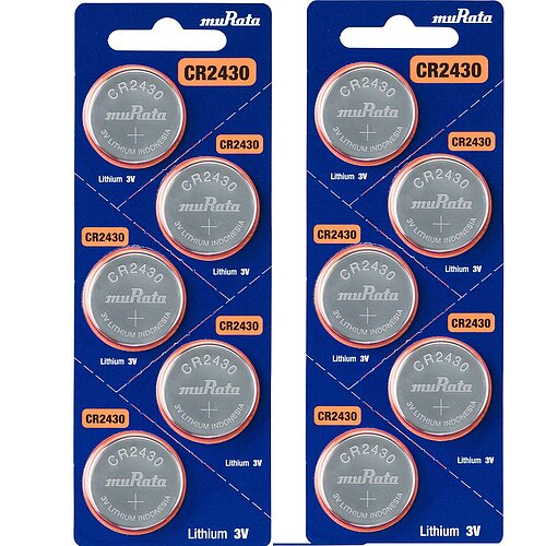 10x Murata eh. Sony CR2430 Lithium Knopfzelle 3V - 10 Batterien
