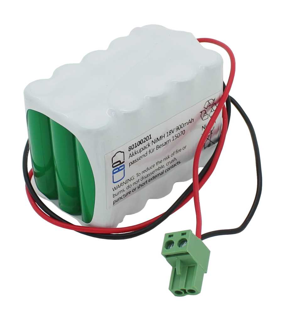 Akku für Türsteuerung NiMH 18V 900mAh passend für Besam 15070 Akku für Türsteuerung NiMH 18V 900mAh passend für Besam 15070