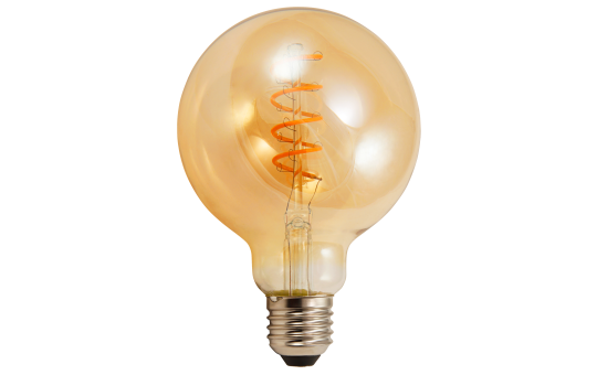 LED Filament Globelampe McShine ''Retro'' E27, 4W, 280lm, warmweiß, goldenes Glas