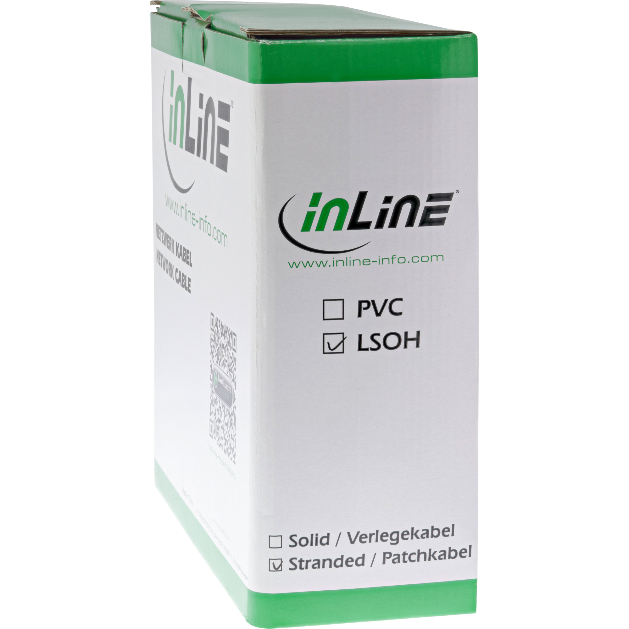 100m - Inline® Patchkab., S/FTP (PiMf), Cat.6A, 500MHz, halogenfrei, Kupfer, grau