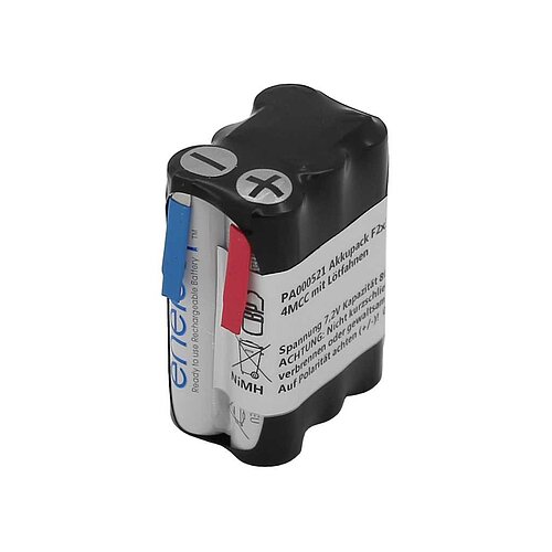 Akkupack NiMH 7,2V 800mAh F2x3 Sanyo BK-4MCC mit Lötfahnen