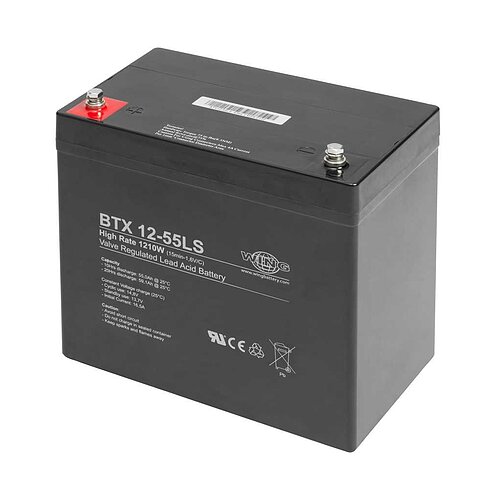 Wing BTX12-55LS 12V 55Ah high rate hochstromfähig Wing BTX12-55LS 12V 55Ah high rate hochstromfähig