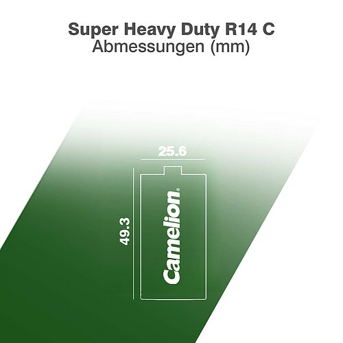 10x Camelion Super Heavy Duty Baby C R14 Zink Kohle Batterie