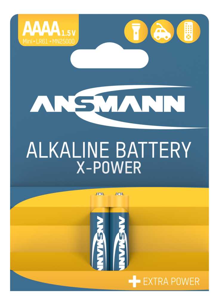 Ansmann AAAA Mini LR61 Alkaline Batterie - 2er Verpackung