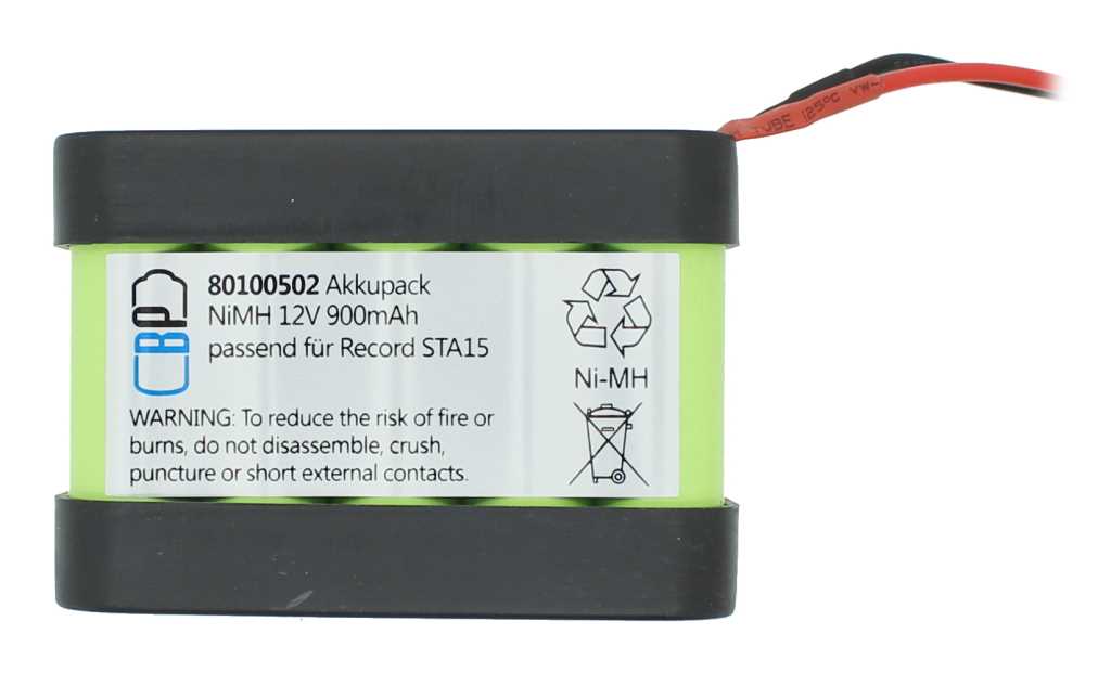 Akku für Türsteuerung NiMH 12V 900mAh passend für Record STA15