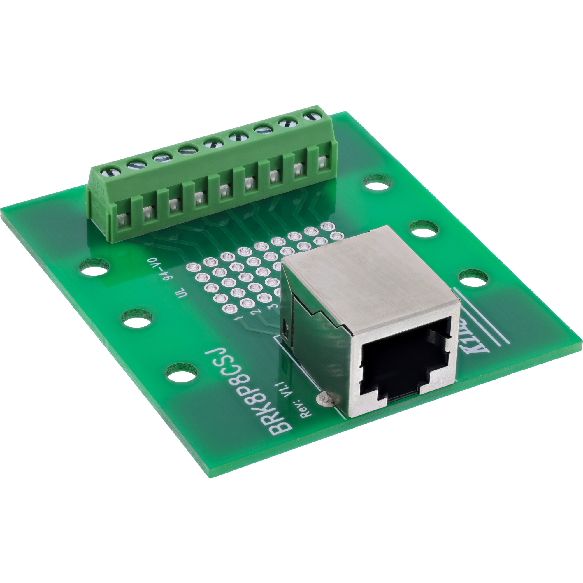 InLine® Terminalblock, RJ45 Buchse, gerade, für Hutschiene