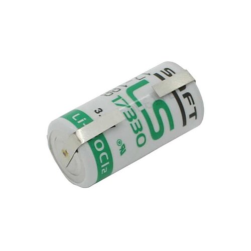 Saft Lithium LS17330 2/3A 3,6V mit Lötfahnen U-Form Saft Lithium LS17330 2/3A 3,6V mit Lötfahnen U-Form