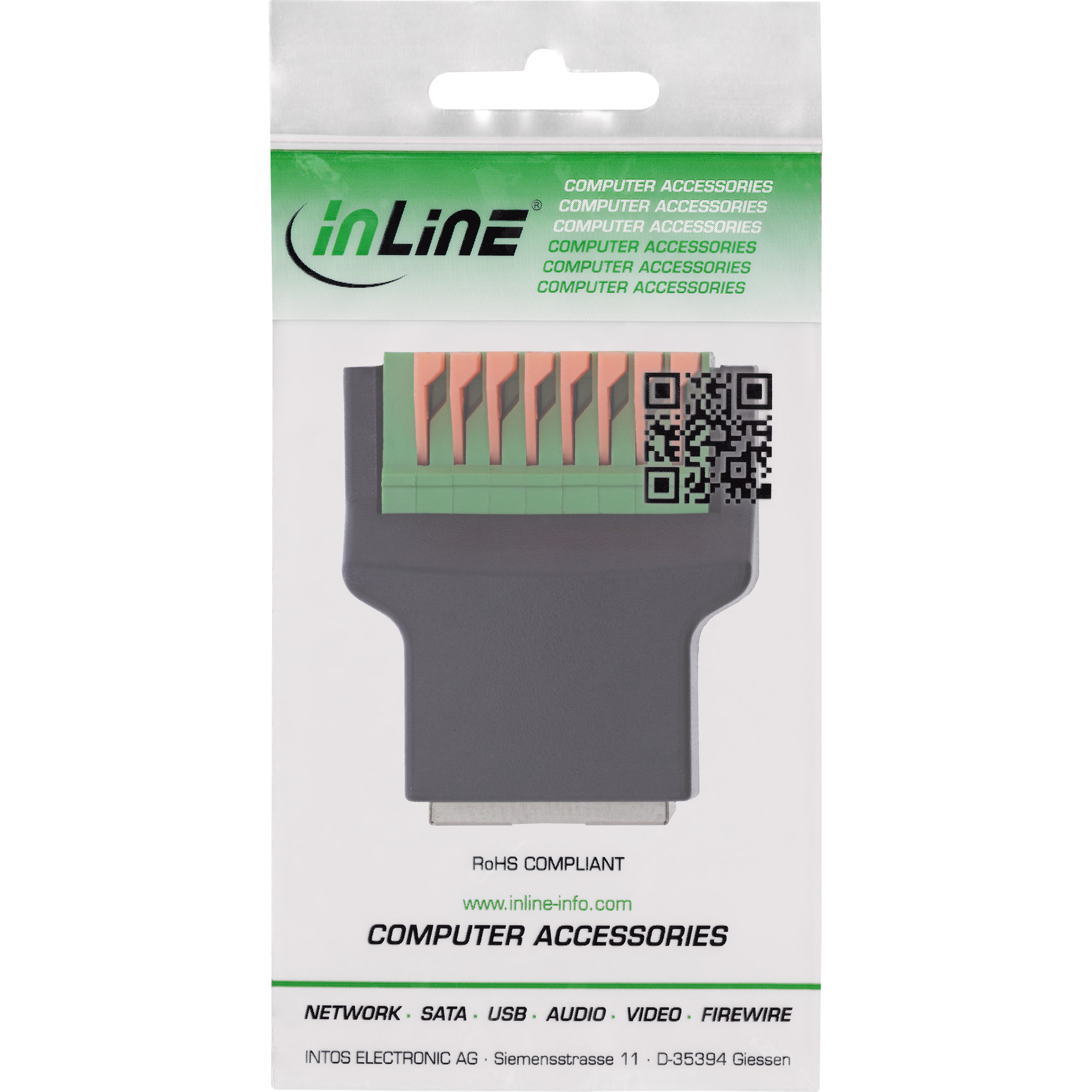 Inline® RJ45 Buchse an Terminalblock, 8-polig, Push-In-Klemme