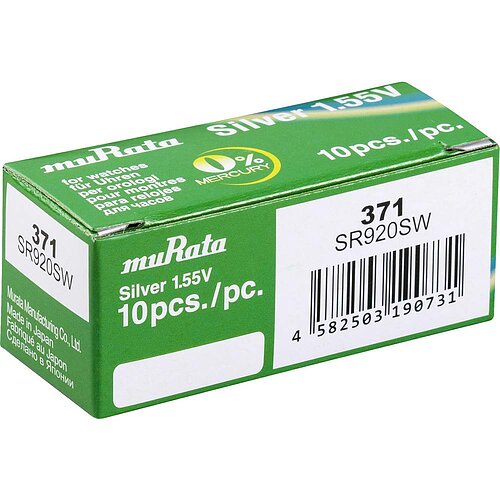 10x SR920SW SR69 371 Silberoxid Batterie Murata ex Sony 1,55 V