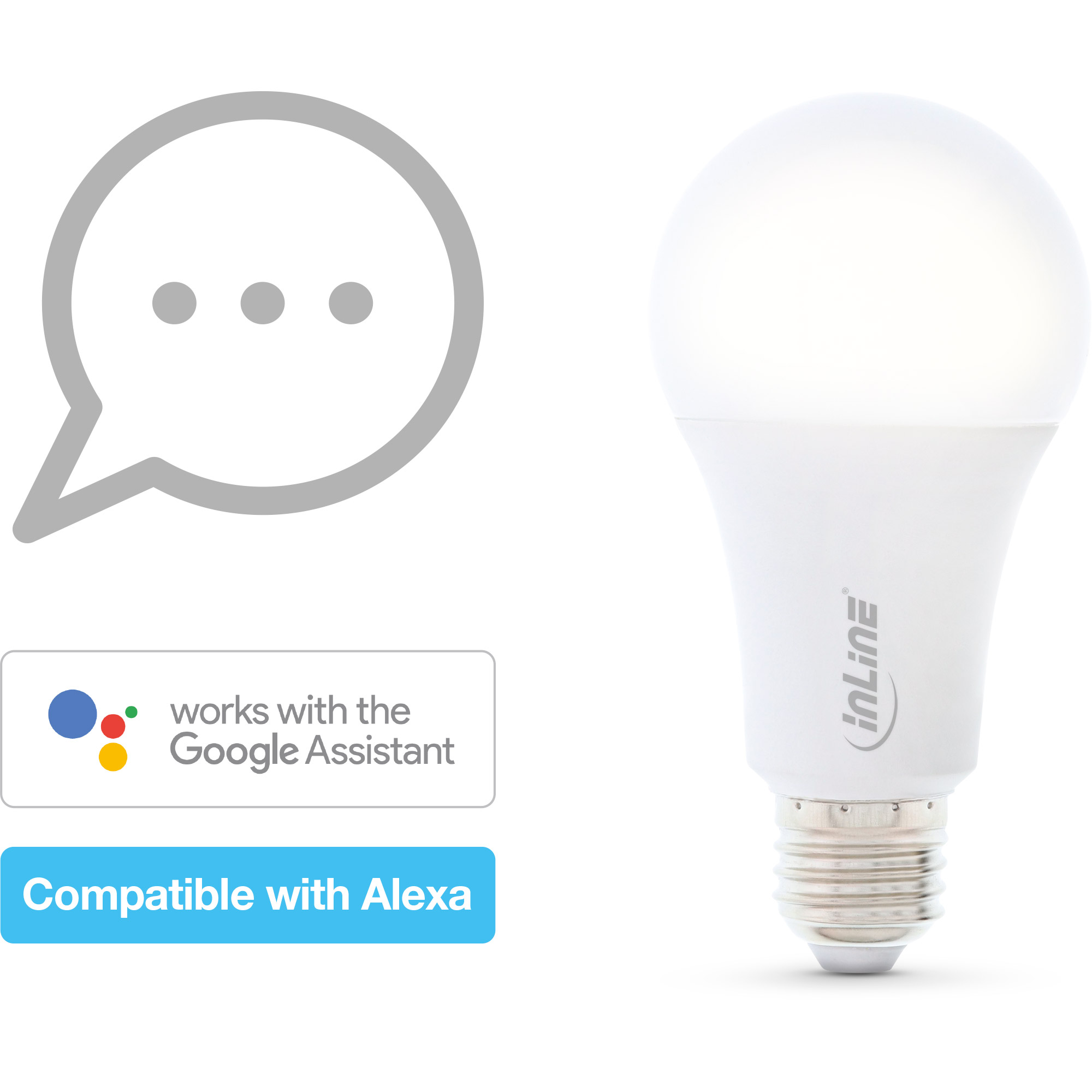 Inline® SmartHome LED Lampe RGB E27, 900LM