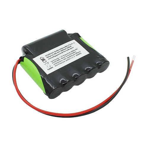 Notleuchtenakku NiMH 7,2V 1800mAh F1x5+1 Mignon AA mit 200mm Kabel einseitig passend für Ledvance Notleuchtenakku NiMH 7,2V 1800mAh F1x5+1 Mignon AA mit 200mm Kabel einseitig passend für Ledvance