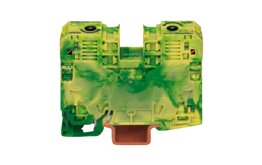 2-Leiter-Schutzleiterklemme WAGO, 35mm², für TS 35x15, grün/gelb 2-Leiter-Schutzleiterklemme WAGO, 35mm², für TS 35x15, grün/gelb