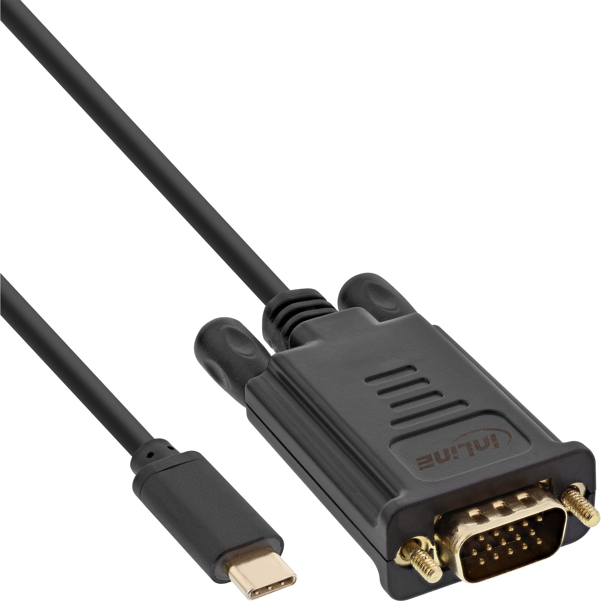 Inline® USB Display Kabel, USB-C Stecker zu VGA Stecker, 2m