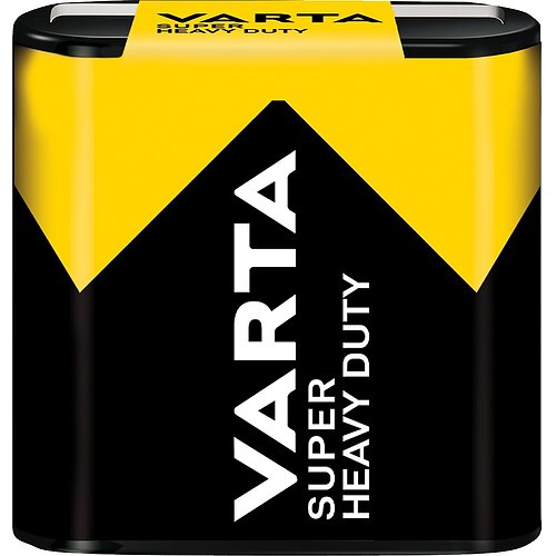 1x Varta Super Heavy Duty 4,5 V Flachbatterie 3R12 Zink Kohle