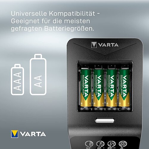 NiMH Akku Ultra Fast Ladegerät 8A Varta 57685 für AA Mignon AAA Micro