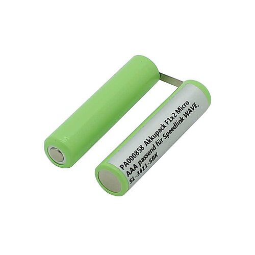 Akkupack NiMH 2,4V 800mAh F1x2 Micro AAA passend für Speedlink WAVE, SL-3411-SBK Akkupack NiMH 2,4V 800mAh F1x2 Micro AAA passend für Speedlink WAVE, SL-3411-SBK