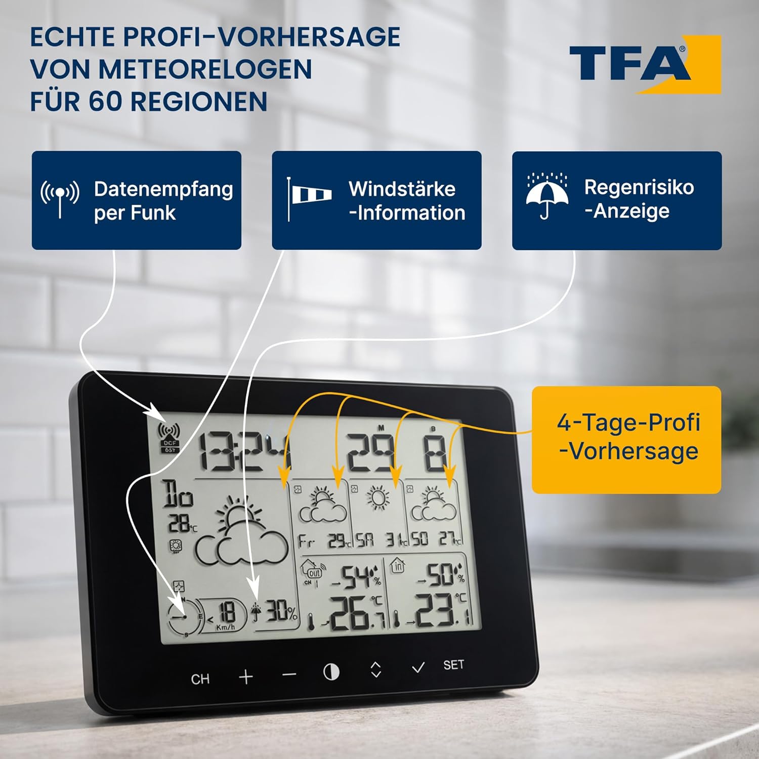 TFA Meteotime Primo Wetter Info Center 35.1156.01