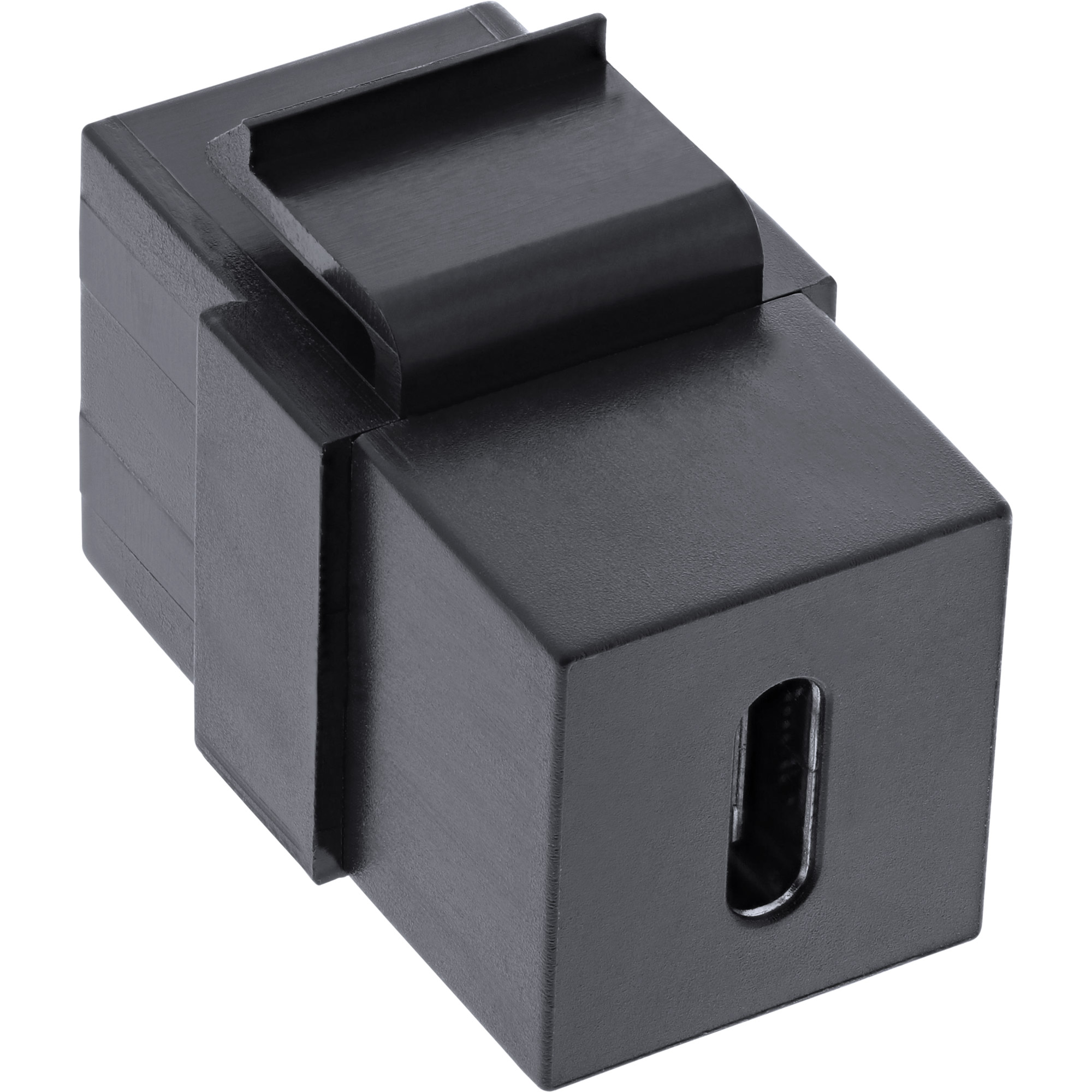Inline® USB 3.2 Keystone Snap-In Einsatz, USB-C Buchse / Buchse, schwarz