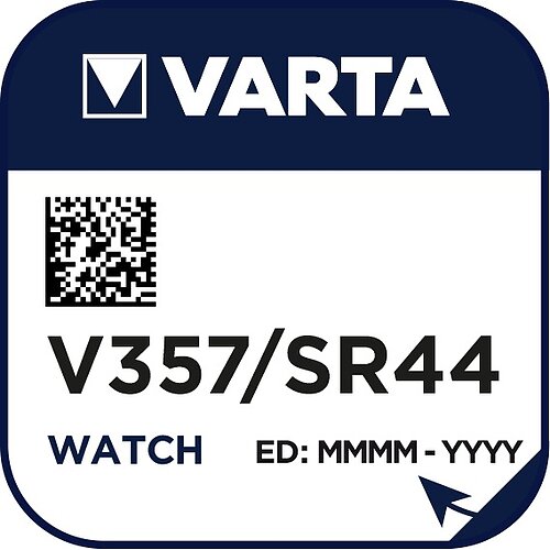 5x Varta SR44W 357 Silberoxid Batterie 1,55 V