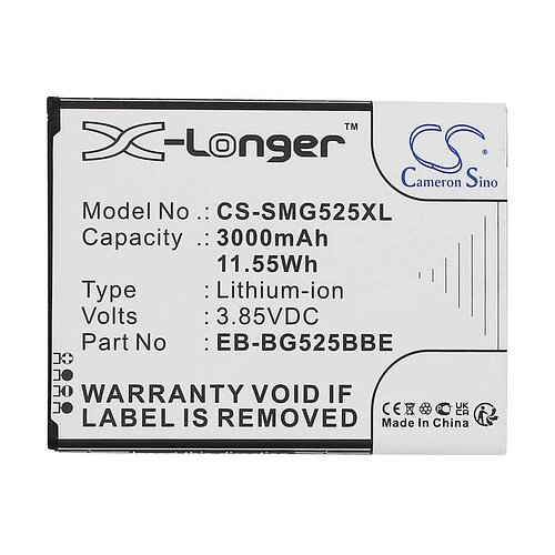Handyakku LiIon 3,85V 3000mAh ersetzt Samsung EB-BG525BBE Handyakku LiIon 3,85V 3000mAh ersetzt Samsung EB-BG525BBE