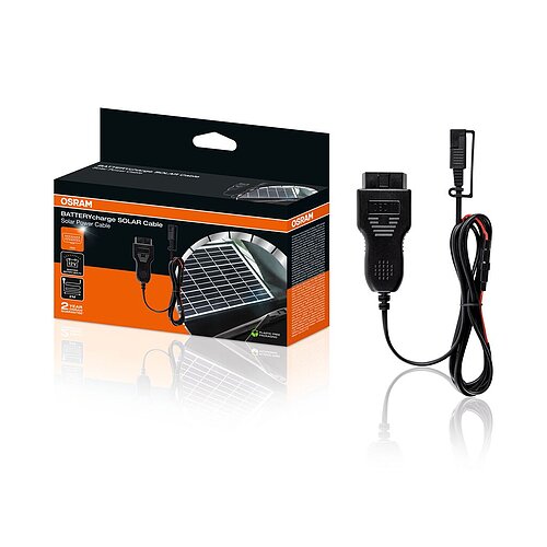 BATTERYcharge SOLAR Kabel für Solarbetrieb Batteriewartung 1st. OSRAM