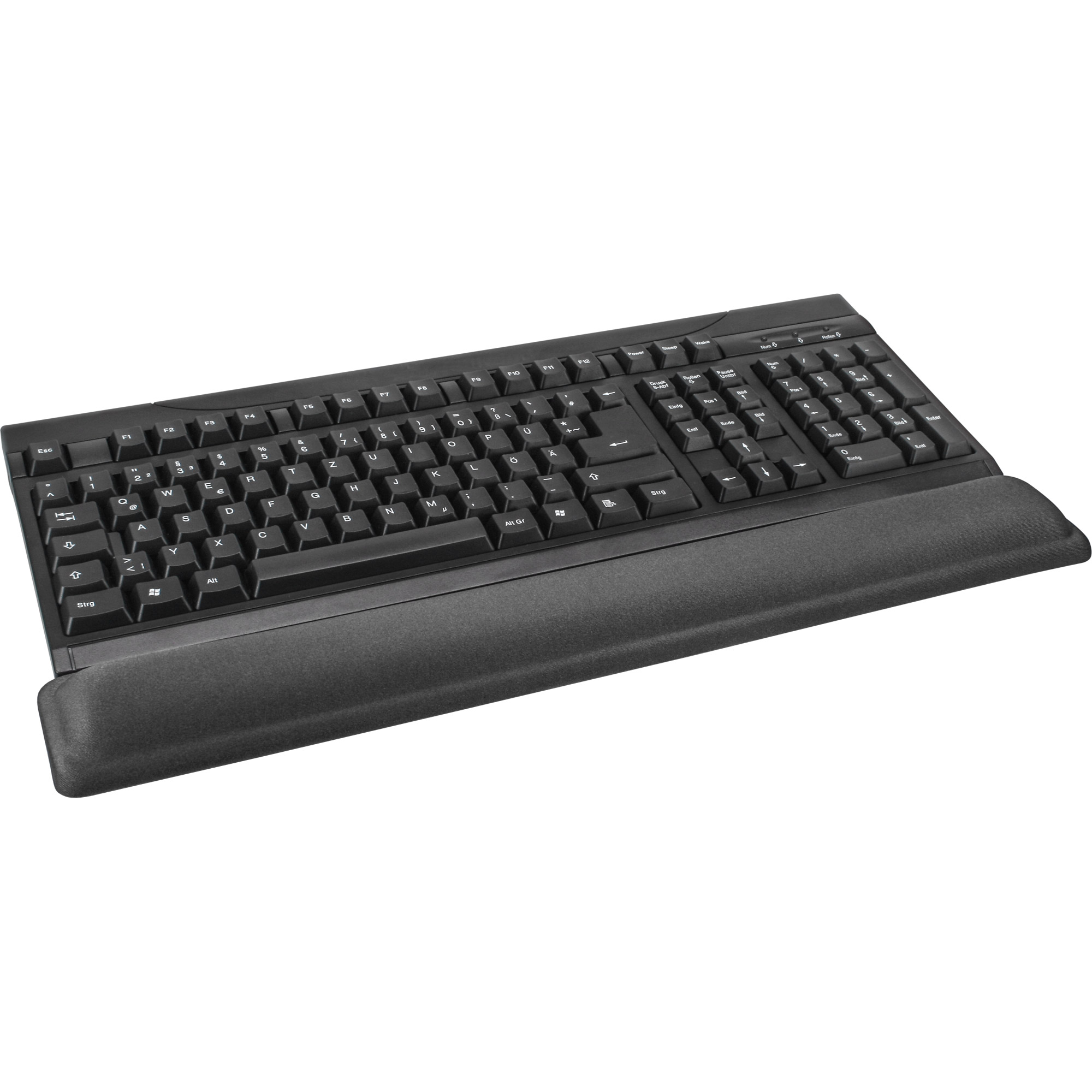 Inline® Tastatur-Pad, schwarz, Gel Handballenauflage, 464x60x23mm