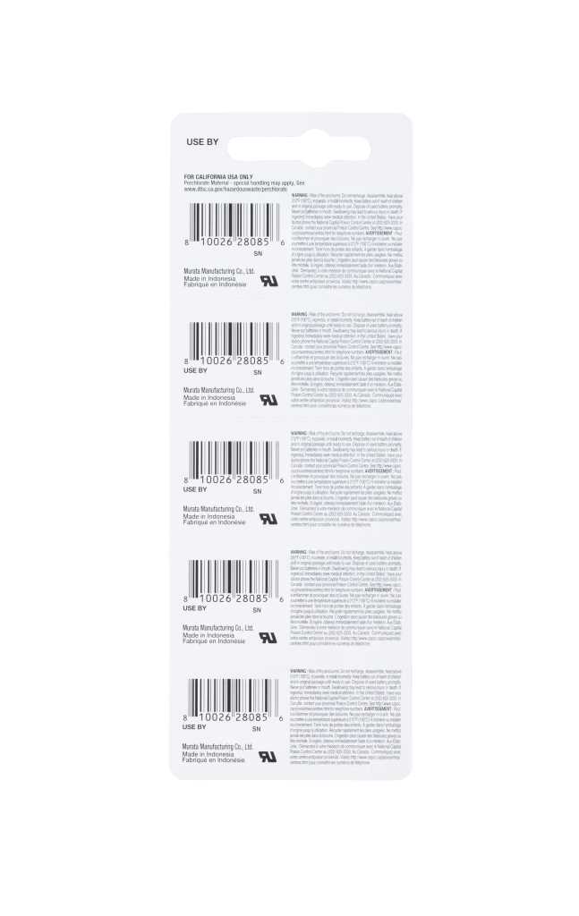 5x Murata eh. Sony CR2032 Lithium Knopfzelle 3V - 5 Batterien