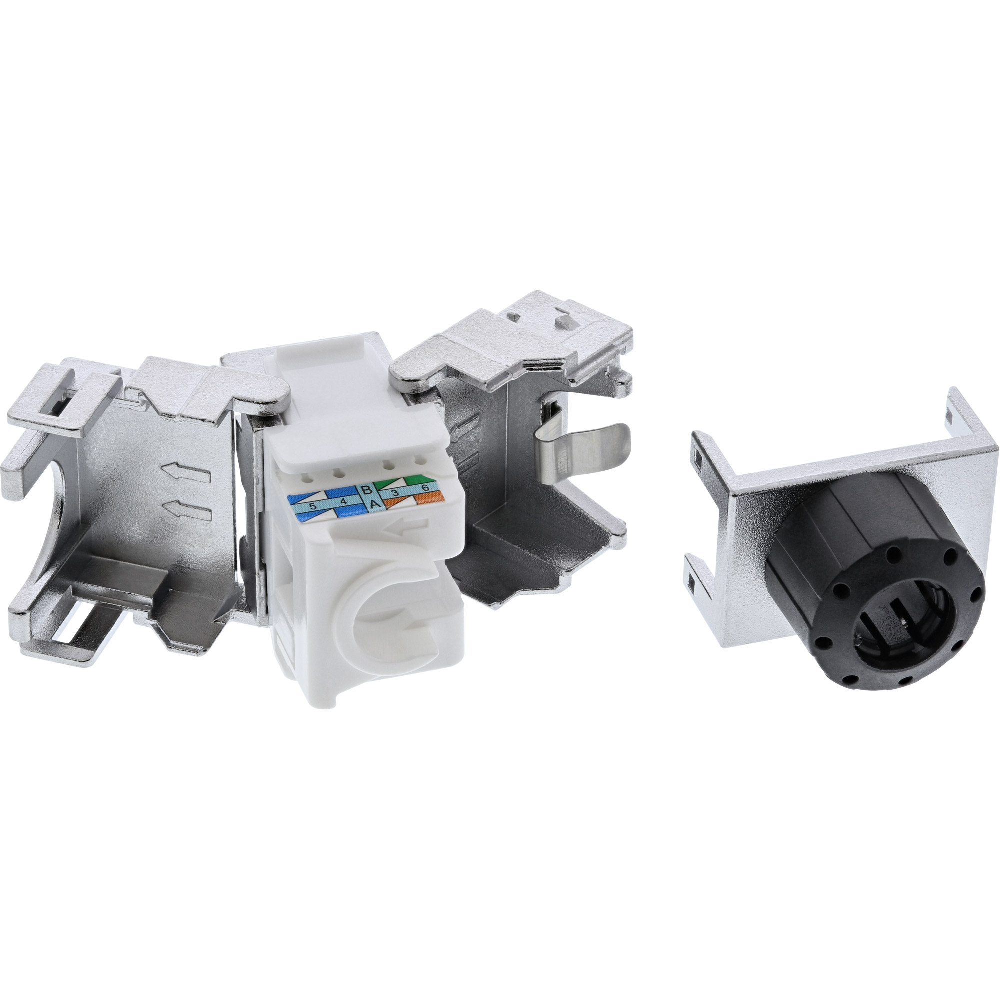 Inline® Premium Keystone RJ45 Buchse / LSA Einsatz, SNAP-In, Cat.6a
