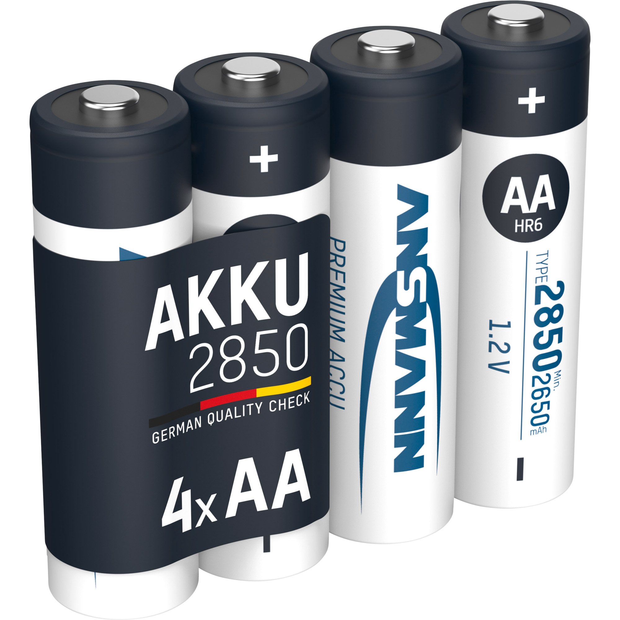 4x Ansmann NiMH AA Mignon 2850mAh HR6 Akku - 4er Verpackun