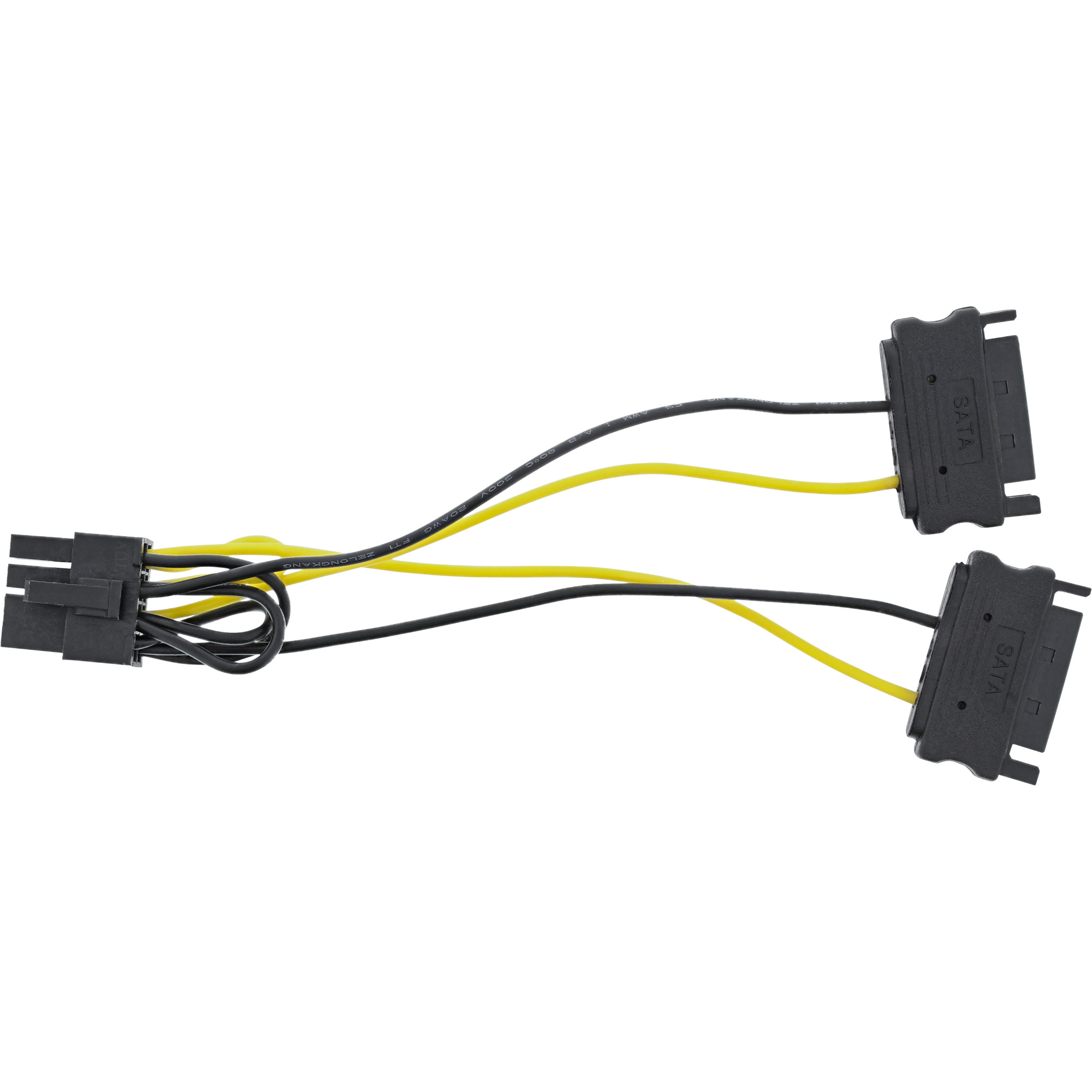 Inline® Stromadapter intern, 2x SATA zu 8pol für PCIe (PCI-Express) Grafikkarten