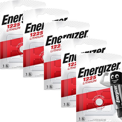 Energizer CR BR 1225 Lithium Knopfzelle 3V Batterie - 5er Verpackung