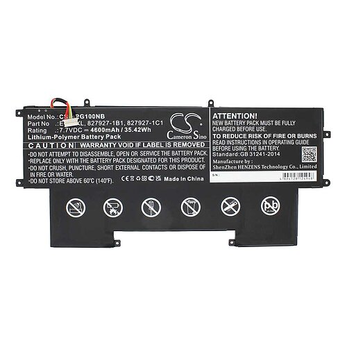 Laptopakku LiPoly 7,7V 4600mAh ersetzt HP 827927-1B1 Laptopakku LiPoly 7,7V 4600mAh ersetzt HP 827927-1B1