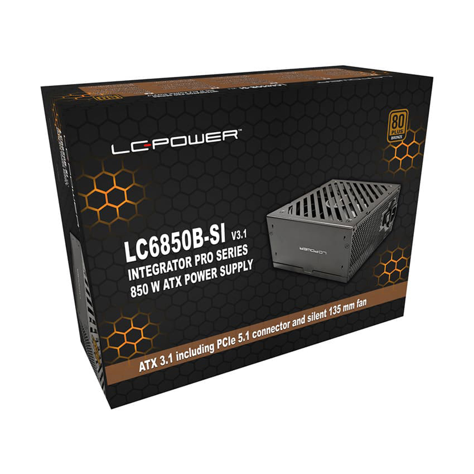 LC-Power LC6850B-SI V3.1, ATX-Netzteil Integrator Pro, 850W, 80 PLUS BRONZE