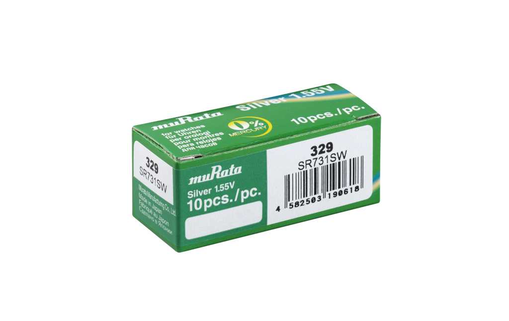 10x SR731SW 329 Silberoxid Batterie Murata ex. Sony 1,55 V