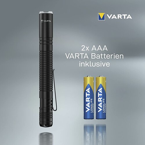 Varta Aluminium Light F10 Pro Taschenlampe 16606 - inkl. Batterien
