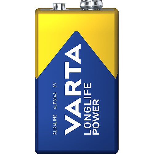 Varta Longlife Power 9V Block 6LR61 Alkaline Batterie - 5er Verpackung