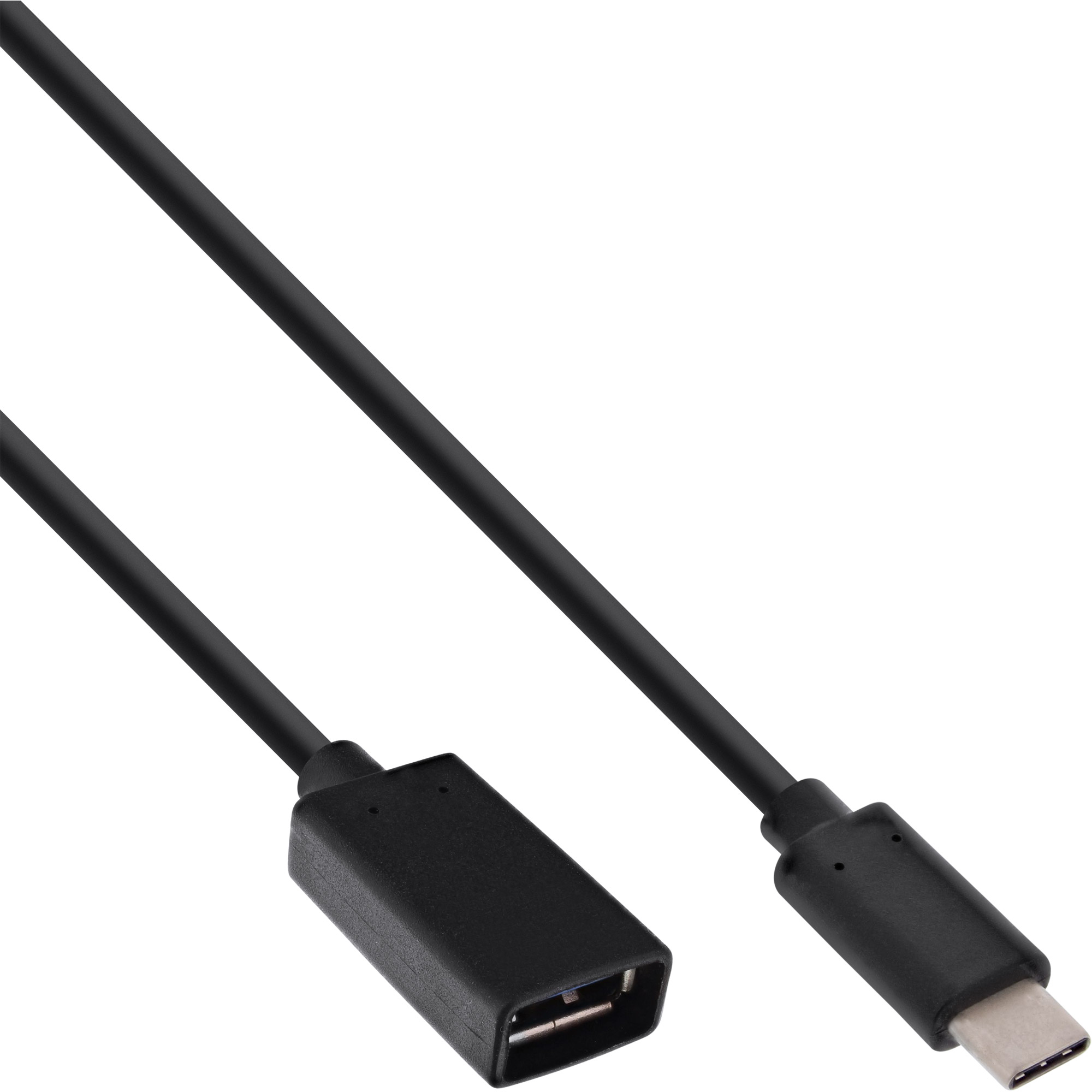 Inline® USB 3.2 Gen.1x2 Adapterkabel, USB-C Stecker an A Buchse, 0,15m