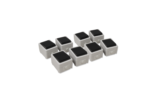 Feuchtraum Set McPower ''Taff Starter'' 8-teilig, grau, IP44
