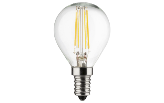 LED Filament Tropfenlampe, E14, 4W, 470lm, 2700K, warmweiß, 3er Set