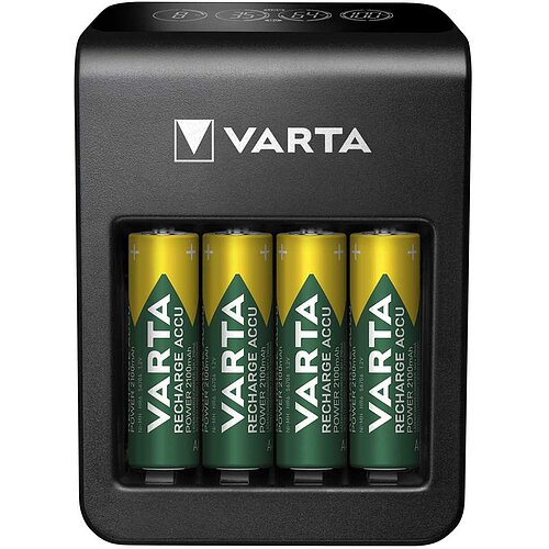 Varta 57687 101 441 LCD Plug Charger+ inkl. 4x AA 2100 mAh 56706