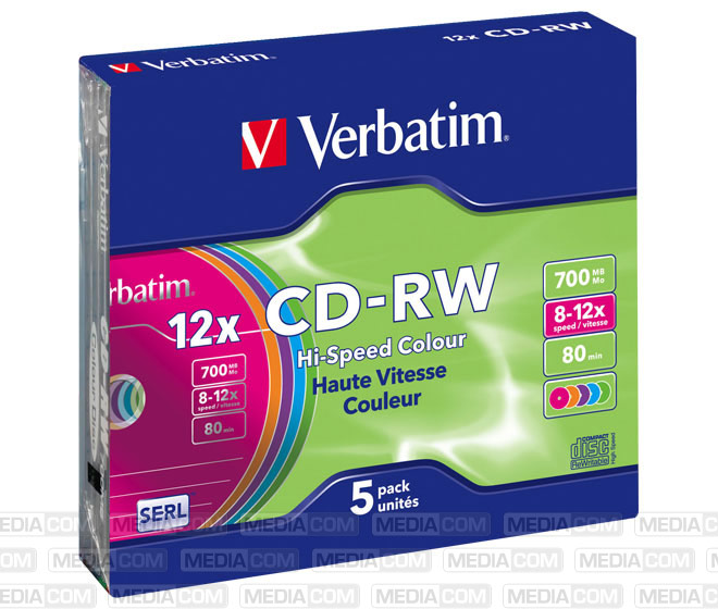 CD-RW 80Min/700MB/8-12x Slimcase (5 Disc) CD-RW 80Min/700MB/8-12x Slimcase (5 Disc)