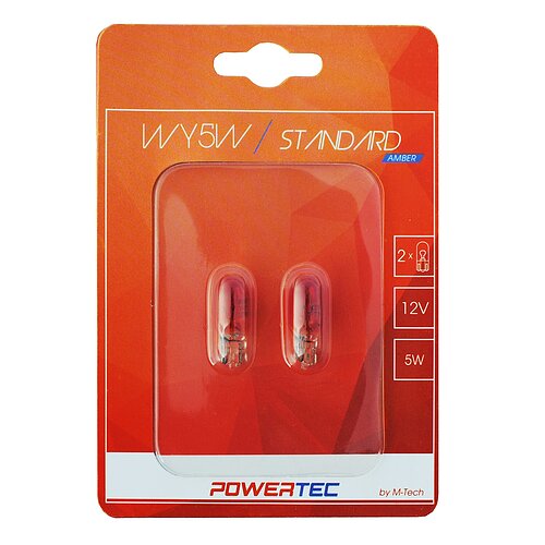 Powertec Standard W5W T10 5W Amber 12V Blister 2 Stück