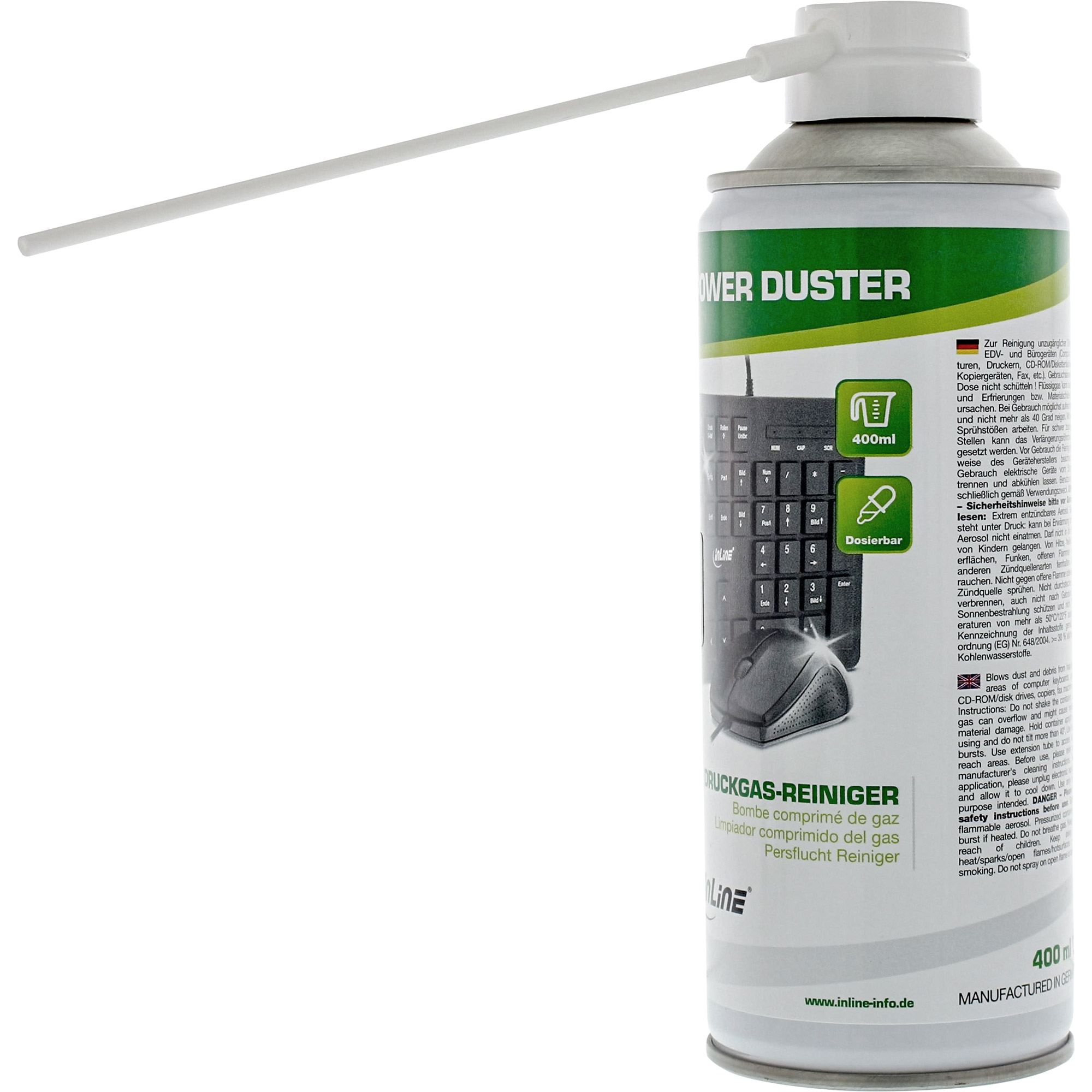 Inline® Druckluft-Reiniger, Spraydose 400ml