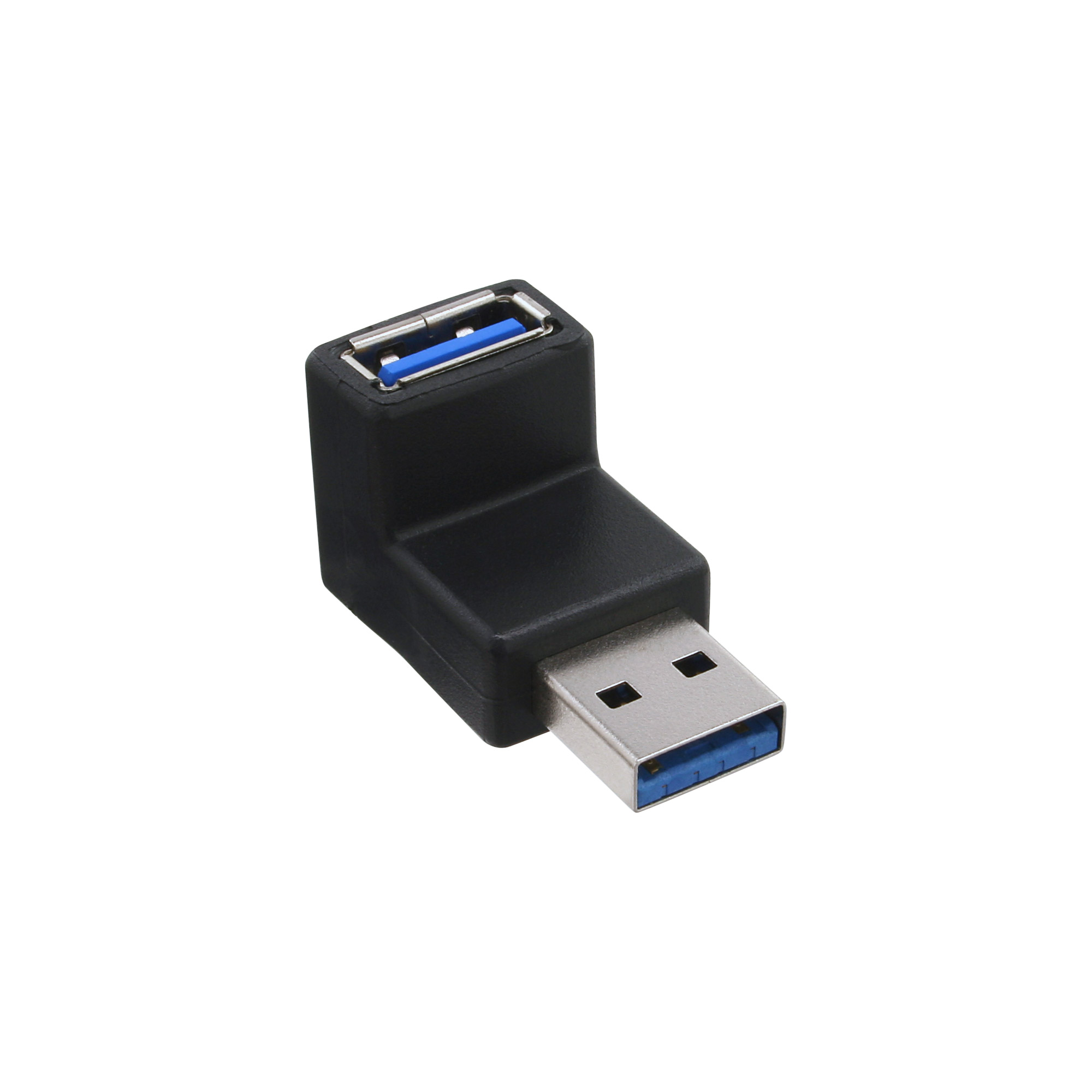 Inline® USB 3.0 Adapter, Stecker A auf Buchse A, gewinkelt 90°