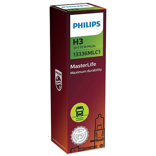 Philips H3 24V 70W PK22s MasterLife C1 1 Stück